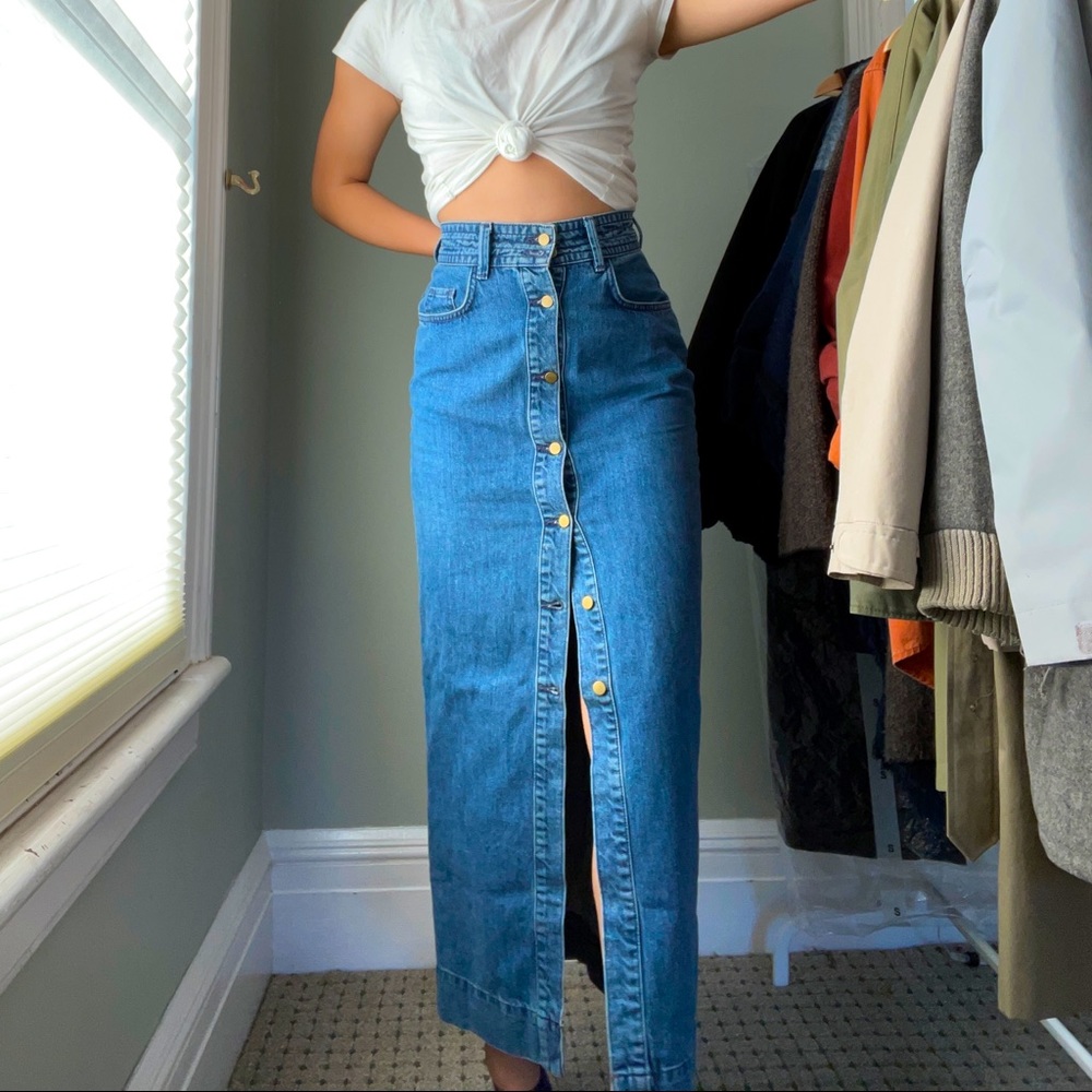 Long Jean Skirt